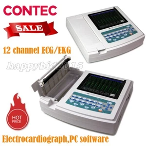 CONTEC Digital 12-lead 12-channel Electrocardiograph ECG/EKG Machine printer - Picture 1 of 11