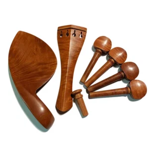 4/4 cola para violín de madera de azufaifa reposabarros antiguo clavija a rayas ardientes 05 - Imagen 1 de 3
