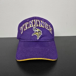 VINTAGE Minnesota Vikings Hat Cap Mens Strap Back Purple Football NFL Reebok - Picture 1 of 7