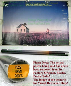 NITF OLD STOCK w Label Vintage NIKE Poster ☆ Roads Are Always Open ☆ Just Do It! - Picture 1 of 9