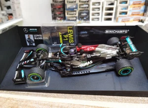 MINICHAMPS 1:18 Benz AMG F1 W12 2021 #44 Hamilton RU Diecast Model Car 100 Wins - Picture 1 of 4