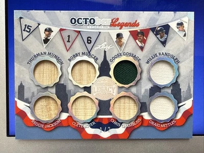 2025 Leaf Bronx Legacy OCTOber Legends Yankees Munson Jackson Murcer 1/2 SSP - Image 1 of 3