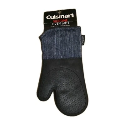 Guante de horno de silicona Cuisinart, denim/negro 7,5" x 13" Foto 1 de 2