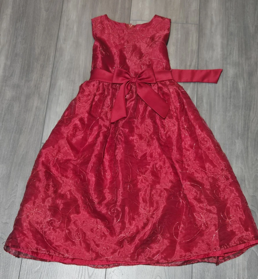 Jona Michelle / Rare Editions Girl's Formal/ Holiday Dress - Red Size 8 - Image 1 of 1