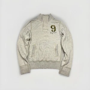 Pullover Y2K Abercrombie & Fitch Para Hombres M M Muscle 1/4 Cremallera Gris Vintage Camuflaje Grunge - Imagen 1 de 15