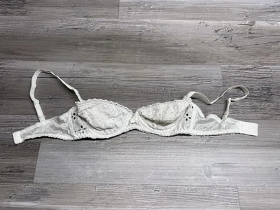 Vintage Victorias Secret Balconette Bra Gold Label Underwire Embroidered Sz 34B - Image 1 of 4