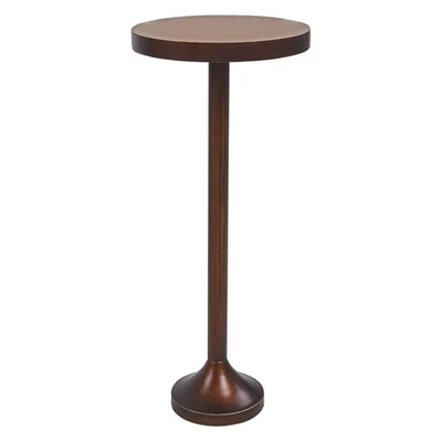COZAYH Small Pedestal Round End Table, Living Room Furniture, Light Espresso - Image 1 of 4