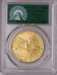 2016-Mo Mexico 1 oz. Gold Onza  PCGS MS70. Low Mintage. - Picture 1 of 2