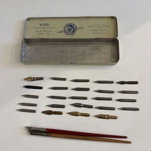 Wolffs Royal Sovereign Tin And Fountain Pen Nibs Tips Goode Mitchell’s Speedwell - Picture 1 of 21
