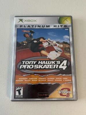 Tony Hawk's Pro Skater 4 Platinum Hits (Microsoft Xbox, 2003) Tested - Game/Case - Image 1 of 4
