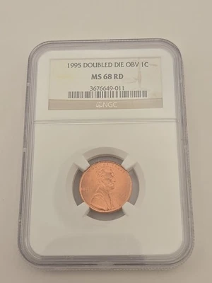 1995 Lincoln Memorial  Doubled Die Obverse NGC MS68 RD - Image 1 of 4