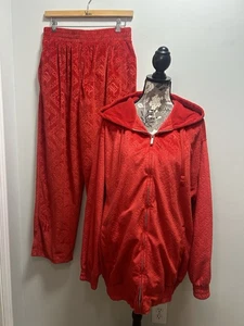 DELF K&S Sports Wear roter Boston Velour Trainingsanzug Größe L - Bild 1 von 9