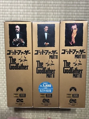 Godfather Trilogy PARTS I II III Japanese VHS 25th Boxsets RARE HTF US SELLER - Image 1 of 4
