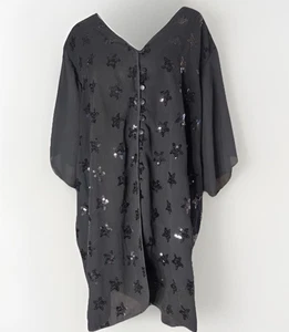 Robert D’Angelo For Table Eight Black Sequin Women’s Top / Blouse Size 22 - Picture 1 of 5
