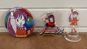 SNK KOF94 Bookoff Collab Athena Goods Set Badge Acrylic Keychain Stand - Picture 1 of 2