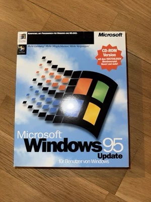 RARITÄT Microsoft Windows 95 Update Deutsch in BigBox Vintage Original verpackt  - Bild 1 von 4