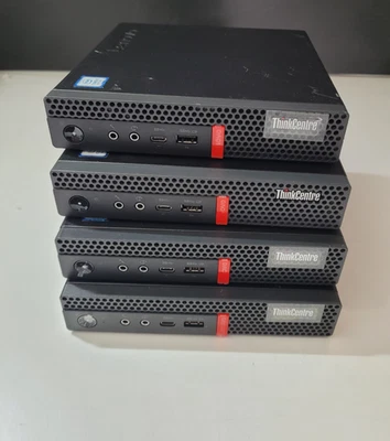 Lot! (4) Lenovo ThinkCentre M720q i5-8500T 2.1Ghz 8GB Ram 128GB SSD Mini PC's - Image 1 of 4