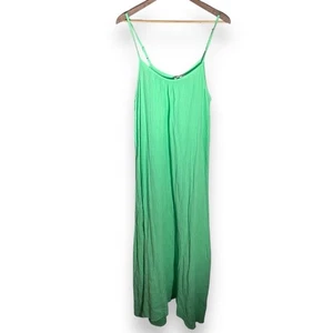 Nation LTD Lila Slip Maxi Dress in Electric Lime Cotton Size Large - Bild 1 von 8