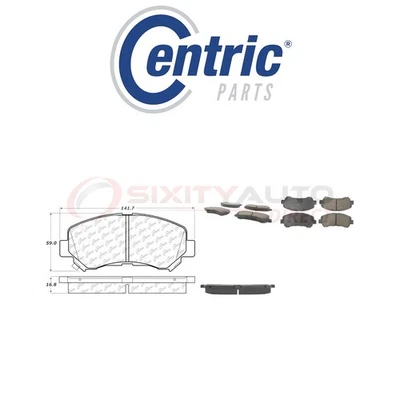 Centric Ceramic Disc Brake Pads w Shims for 2009-2012 Nissan Sentra 2.5L L4 jo Foto 1 de 4