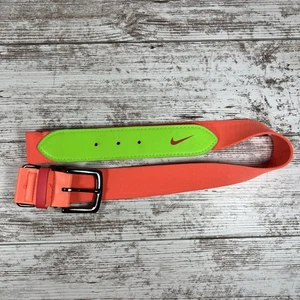 Nike Youth Baseball 2.0 Stretch/Adjustable Belt Neon Bright Orange & Green - Picture 1 of 7