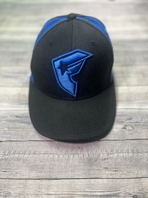 Famous Stars And Straps Cap Hat Flexfit S-M Embroidered Black And Blue - Image 1 of 4