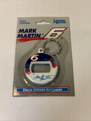 Mark Martin #6 Drink Opener Keychain/Ring Nascar Collectible New - Image 1 of 3