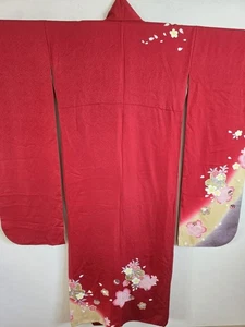 Japanische Seide KIMONO Robe, Furisode, Kimono Kleid, Hochzeit KIMONO. 103 - Bild 1 von 13
