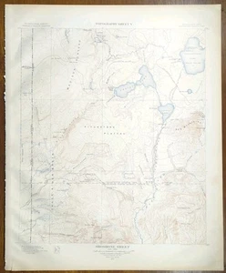 Vintage 1904 USGS Map YELLOWSTONE PARK WYOMING ~ Old Antique Original SHOSHONE - Picture 1 of 9