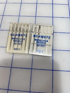 Schmetz Metallica Needles Art 1743 80/12 130 MET, 2 packs, total of 7 needles - Picture 1 of 1