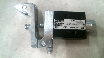 PARKER 404311000 POPPET VALVE W/TRIPPER 1/4 NPT 150PSI -FREE SHIPPING - Image 1 of 4