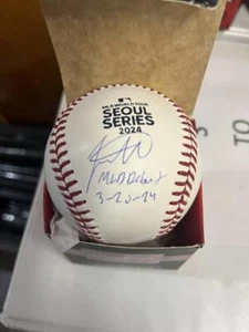 Jackson Merrill Sd Padres firmado 2024 serie de Seúl béisbol certificado de autenticidad inscripción Beckett - Imagen 1 de 1