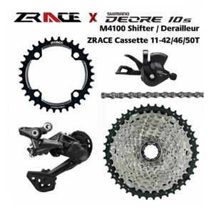 Shimano Deore M4100 Gruppe 10 Gang Gruppe Set Big Castste 46T/50T/52T Neueste - Bild 1 von 8