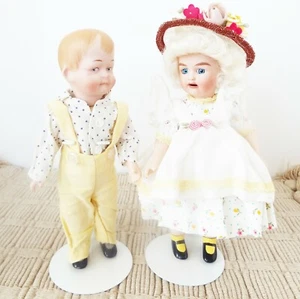 ANTIKE REPRODUKTION KESTNER HUEBACH MINIATUR JEANNIE DI MAURO PORZELLAN PUPPEN - Bild 1 von 10