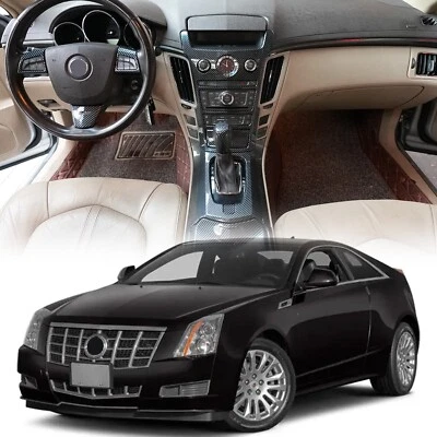 Kit de accesorios interiores de fibra de carbono ABS cubierta embellecedor para Cadillac CTS 2008-2013 Foto 1 de 4