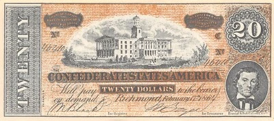 CSA  $20  2.17.1864  VII Series C  Facsimile / Copy  Uncirculated Banknote - Image 1 of 2