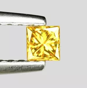 Diamond 0.14 Cts Untreated Natural Fancy Intense Yellow Diamond - Picture 1 of 1