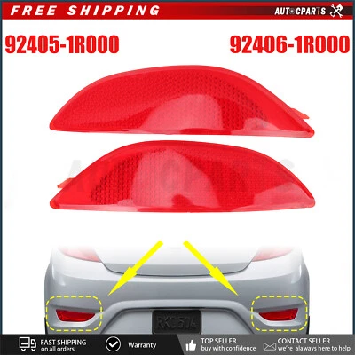 Par/juego de reflectores de parachoques trasero capa para Hyundai Accent 2012-2017 diestro y derecho sedán Foto 1 de 4