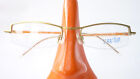 Gestell Damen Brille Metall grn orange schmal Frhlingsfarben Halbrand Gr M