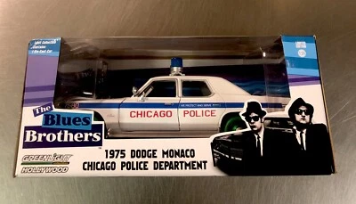 GREENLIGHT GREEN MACHINE THE BLUES BROTHERS ‘75 DODGE MONACO CHICAGO POLICE 1/24 - Image 1 of 4