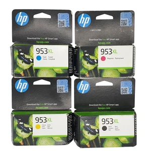 HP 953XL Ink Cartridge Genuine Cyan Magenta Yellow Black Officejet Pro 7700 8200 - Picture 1 of 9