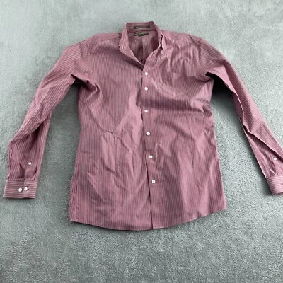 Eddie Bauer Mens Red Striped Wrinkle Resistant Button-Down Shirt TL 5382 - Image 1 of 4