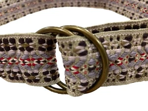 Girls Embroidered Purple Cloth Belt, Size Medium, 28” Long - Picture 1 of 4