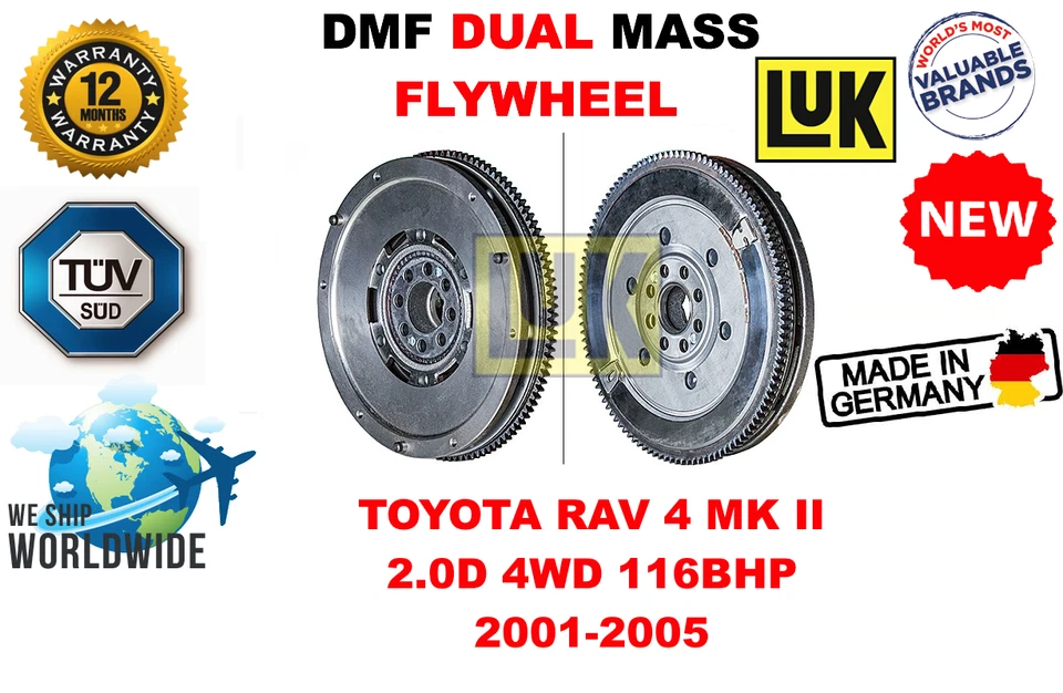 FOR TOYOTA RAV 4 MK II 2.0D 4WD 116BHP 2001-2005 NEW DUAL MASS DMF FLYWHEEL - Image 1 of 1