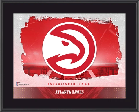 Atlanta Hawks 10.5" x 13" Sublimated Horizontal Team Logo Plaque Cover