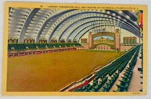 Vintage Linen Postcard - Convention Hall, Atlantic City, New Jersey - Picture 1 of 2