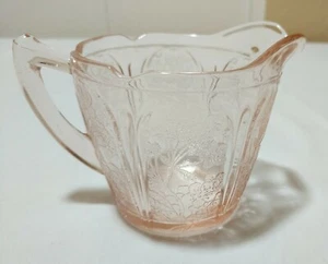 Jeanette Pink Depression Glass Cherry Blossom Creamer - Picture 1 of 5