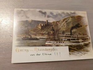 Postkarte Passagierschiff Raddampfer Overstolz? 18.01.1980 gel_ - Bild 1 von 8