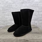 NWT Bearpaw Winter Boots Youth Size 1 Black Emma Tall Suede Wool Blend