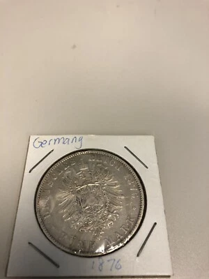 1876 Saxony 5 Mark, Approximately XF Or Better - Image 1 of 2