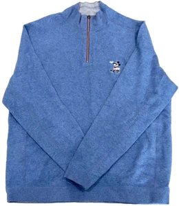Disney Parks Tommy Bahama Mickey Mouse blau halber Reißverschluss Sweatshirt Jacke XL - Bild 1 von 3